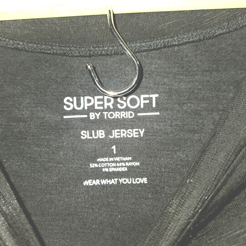 Torrid Black Super Soft Slub Jersey Top